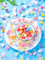 Bonbons durs en forme de cœur colorés, emballés individuellement, saveurs de fruits assorties, bonbons en vrac