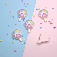 Cabujones de resina con diseños variados de dibujos animados y paletas de helado oceánicas, ideales para decoración de teléfonos, manualidades DIY, álbumes de recortes, accesorios para lazos para el pelo y relleno de slime.