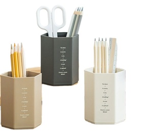 Porte-stylos de bureau personnalisable en plastique, format simple, multi-compartiments, pour étudiants, marque Deli - Product Image 3