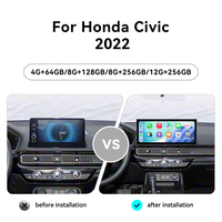 ZWNAV 15,8 pouces Carplay pour Honda Civic 2022 Autoradio GPS Navigation Lecteur multimédia vidéo Écran d'affichage Électronique automobile