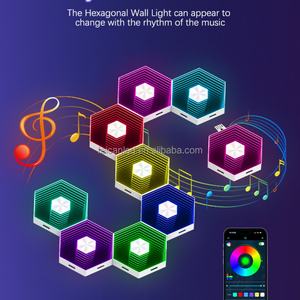 Luz LED Hexagonal Inteligente Multicolor RGB para Decoración de Habitaciones, Techos de Talleres o Salas de Juego - Product Image 2