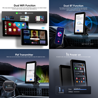 Podofo 7 inci 2 + 32G portabel Android Carplay nirkabel otomatis layar HD Dual BT/WiFi GPS TYP-C Autoradio grosir OEM
