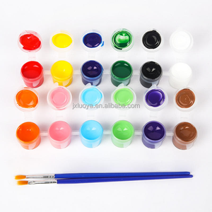 ชุดสีอะคริลิคเรืองแสง 12 สี ขนาด 5 มล. พร้อมอุปกรณ์วาดภาพสำหรับเด็ก วัสดุไนลอน - Product Image 4