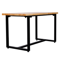 Établi métallique de grande qualité établi de table de travail en acier pour usage industriel avec base en bois massif