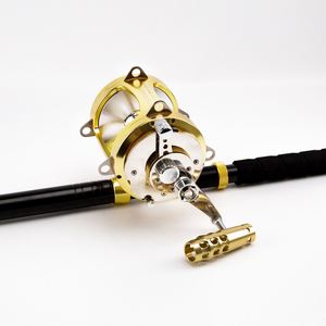 Carrete de Pesca Topline para Agua Salada, 50W, 2 Velocidades, para Pesca en Alta Mar, Carrete de Pesca para Grandes Capturas, Color Dorado, 1 Pieza - Product Image 3