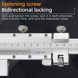 Professionele Hoge Kwaliteit 0-300Mm Staal Gehard Handmatige Industriële Nonius Remklauw Met Lange Kaak - Product Image 5