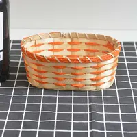 Natural Woven Cesta Fruteria Modern Christmas Bamboo In Bulk Rattan Packaging Wicker Box Gift Baskets for Storage