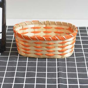 <span class=keywords><strong>Cesta</strong></span>-<span class=keywords><strong>Cesta</strong></span> de mimbre tejida Natural para almacenamiento, embalaje de mimbre para Navidad, bambú moderno a granel - Product Image 5