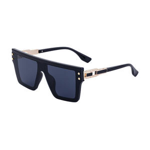 Lunettes de soleil style punk unisexe, monture carrée, verres PC UV400, noires, pour sports de plein air, mode, conduite, protection solaire - Product Image 3