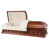 Venta Directa de Fábrica, Artículos Funerarios, Ataúdes Estilo Americano, Ataúdes de Madera de Nogal Macizo para Funeral
