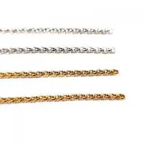 DIY Titanium Steel jewelry rolo Chain Vacuum Ion Plating different size for choice more colors for choice 1561001