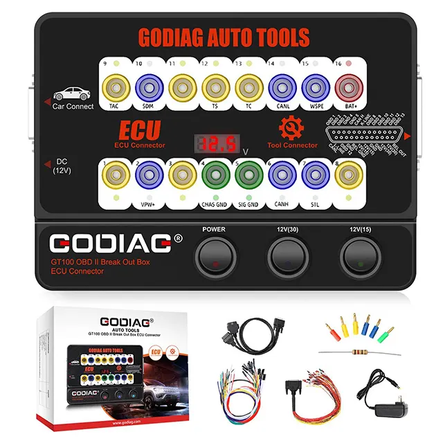 GODIAG GT100เป็นแบรนด์ใหม่เชื่อมต่อ ECU และ OBDII โปรโตคอลการทดสอบการสื่อสารเครื่องมือที่มี CGDI Mb/cgdi B/m/w/cg Pro/ AT200