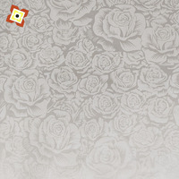 Tissu de matelas imprimé en chaîne tissé avec microfibre respirante de conception de fleurs de pêche