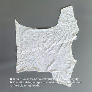 Chiffons en coton recyclé 100% coton, chiffons de t-shirt recyclés, chiffons de mécanicien en coton recyclé, chiffons de t-shirt blancs, essuie-tout - Product Image 3