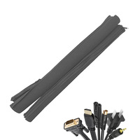 Organisateur de câbles en néoprène personnalisé, lot de 4, 19-20 pouces, protège-câbles, pochette zippée pour la gestion des câbles de bureau, d'ordinateur et de télévision