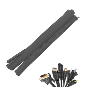 Organizzatore di Cavi in Neoprene Personalizzato, Set da 4, 19-20 Pollici, Protezione Cavi con Cerniera per Gestione Cavi di Scrivania, Computer e TV - Product Image 3