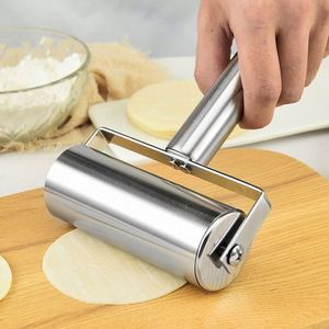 Stainless Steel Silver Eco-friendly Non-stick Stocked <b>Rolling</b> <b>Pin</b> Dough Pastry Roller Kitchen Baking Tools Customizable - Product Image 1