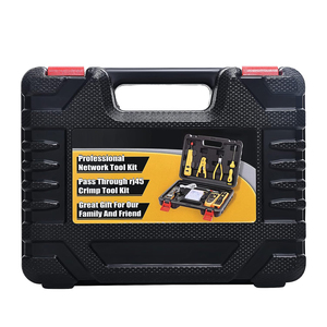 Bộ dụng cụ mạng <span class=keywords><strong>RJ45</strong></span> xuyên suốt với bộ theo dõi dây, dụng cụ bấm mạng, dụng cụ cắt, đầu nối Cat6, bộ dụng cụ ép <span class=keywords><strong>RJ45</strong></span> - Product Image 4