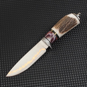 Coltello da Campeggio e Sopravvivenza in Rame Damascato a 67 Strati, Coltello Dritto per Autodifesa con Manico in Corno di <span class=keywords><strong>Cervo</strong></span>, Vendita all'Ingrosso - Product Image 2