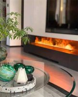 Cheminées électriques décoratives modernes à LED 3D intelligentes avec effet de flamme néon, télécommande, pour usage en villa, construction en acier