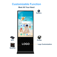 Affichage numérique sur pied 4K de 32 à 65 pouces sur mesure avec CMS gratuit, écran LCD publicitaire pour la livraison, la vente au détail et l'hôtellerie
