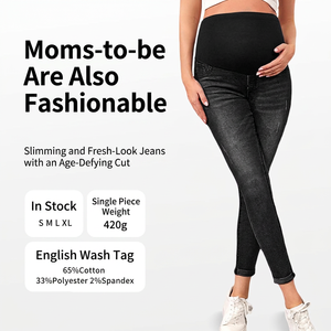 Taille haute réglable <span class=keywords><strong>grossesse</strong></span> maigre Jean Legging <span class=keywords><strong>pantalon</strong></span> vêtements de maternité pour femmes Stretch maternité <span class=keywords><strong>pantalon</strong></span> - Product Image 3