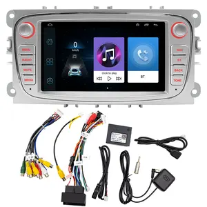 Bqcc 2 Din Android Auto Radio Autoradio 7 "Ips Stereo Wfif Gps Navigatie Mp5 Bt Fm Rds Canbus Voor Ford/Focus/Mondeo Auto Spelers