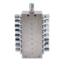 Distributeur de graisse 2-20 voies avec interrupteur d'alarme et interrupteur de proximité, structure de pompe à piston quantitative entièrement modulaire