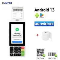 Imprimante haute vitesse 70 mm/s SUNTEK Mini 4 pouces avec écran tactile POS et clavier, terminal traditionnel prenant en charge le NFC