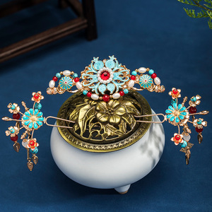 Épingles à cheveux Hanfu, ensemble d'accessoires capillaires Apsaras volantes de Dunhuang, couronne de cheveux de donateur, accessoires de style ancien de la dynastie Ming - Product Image 2