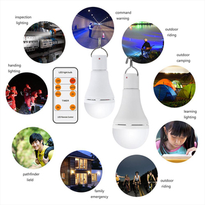 Luz Solar para Exteriores, <span class=keywords><strong>Bombilla</strong></span> de Emergencia para Acampar, 7W, 300LM, Recargable, 3m, Temporizador Remoto - Product Image 4