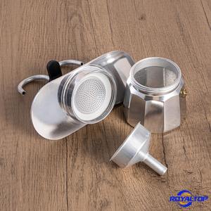 <span class=keywords><strong>Cafetera</strong></span> Moka Portátil de Diseño Innovador en Plata y Negro con Tubo Curvo, para una o Dos Tazas, Ideal para Camping y Cocina - Product Image 6