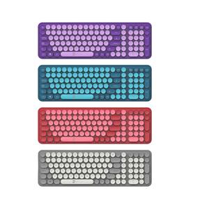 Punk Girl Style Stock Colorful Mix Keycaps 1600 DPI <b>Mouse</b> Ergonomic Waterproofed Wireless <b>Mouse</b> Keyboard Combo for Laptop - Product Image 1