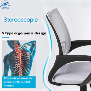 Silla de ordenador giratoria de bajo precio al por mayor, muebles ergonómicos de oficina, silla ejecutiva ajustable de malla para visitantes - Product Image 6