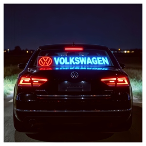 Pegatina para Coche EL para la Ventana Trasera de SUV. Visibilidad nocturna ultra clara. Recuerda, ser visto es más seguro en cada viaje. - Product Image 1