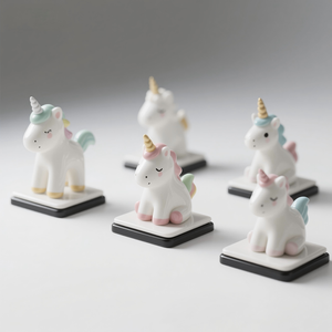 Porte-cure-dents en céramique en forme de licorne. Personnalisé, peint à la main en 3D, un centre de <span class=keywords><strong>table</strong></span> fantaisiste et hygiénique pour rehausser votre <span class=keywords><strong>table</strong></span> à manger - Product Image 4