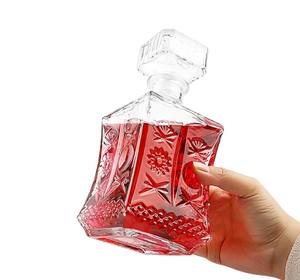 Decantador de vidrio de forma cuadrada con tapa de spray 100mL 200ml 500ml y 750ml Capacidades para whisky <span class=keywords><strong>Vodka</strong></span> Vino tinto y Brandy - Product Image 6