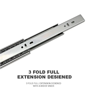 新しいアンチチルトインターロック引き出しハードウェア、フルエクステンションボールベアリングスライド、68KG中負荷容量 - Product Image 3