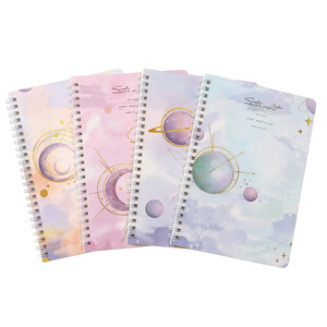 A5 Dễ Thương Xoắn Ốc Máy Tính Xách Tay Thiết Lập Thực Tế Lông-Lá Ràng Buộc Với Da Bìa Cho Nhật Ký Lập Kế Hoạch Giá Rẻ Bán Buôn Giấy Tạp Chí - Product Image 5