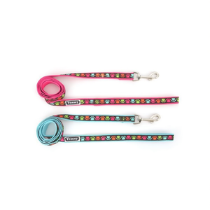 Guinzaglio per cani Yommy Pet 30-45 cm con design colorato a impronte di zampa - Product Image 2