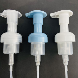 Pompa Dosatrice Gialla Colorata 30mm con Molla Esterna, Materiali Ausiliari per Confezionamento di Disinfettante Mani, Shampoo, Bagnoschiuma OEM - Product Image 5