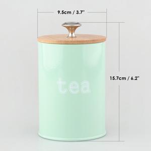 Bottiglia di stoccaggio accessorio da cucina in metallo verde per condire organizzazione spezie sale zucchero pepe - Product Image 6