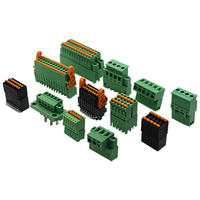 AOSI FPS1.5-02 이중 레벨 PCB 터미널 블록 3.5MM 자동차용 푸시인 연결 28-6AWG