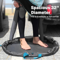 Tapis de change compact 2-en-1 imperméable avec sac et bandoulière pour la planche de surf, la plongée sous-marine et la protection automobile