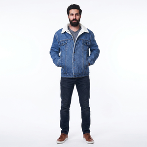 Wholesale Finer Threads <b>Mens</b> <b>Denim</b> <b>Jacket</b> with Custom Logo Coated Stand Collar Hooded for Casual & Streetwear High Quality - Product Image 1