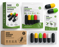 Capsules désodorisantes pour baskets, boîte multicolore, désodorisant pour armoire à chaussures au charbon de bambou, parfum personnalisé pour chaussures de sport, usage domestique