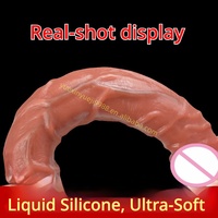 Commande en gros – Dildo réaliste en silicone liquide souple, texture naturelle, 8-9 pouces, extra long, étanche, pour usage vaginal et anal