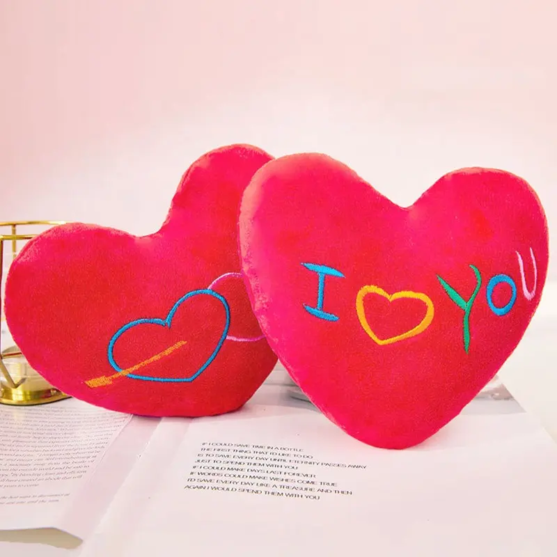 Hengyuan Valentines Cadeau Love You Heart Pluche Poppen Voor Kinderen Gooien Kussenbed Sofa Decor Kussen Liefde Hartvormig Knuffel