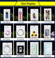 Sacs d'emballage de vente au détail 3C personnalisés, sacs transparents pour accessoires de téléphone électronique, pochette nacrée blanche