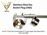 Bouchons hexagonaux SUS304 M33 pour raccords de plomberie, embouts de tuyaux OEM pour la blocage des conduites de climatisation centrale CVC MeiMing PHS6